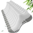 thumbnail image 1 of FREEYOKA Mens 6 Pairs Athletic Ankle Socks Men's Breathable Low Cut Socks,WHITE, 1 of 6