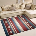 thumbnail image 1 of FREEAM 4th of July Non Slip Area Rug for Living Dinning Room Bedroom Kitchen, 4' x 5'(48 x 63 Inch), USA Flag Stripe Stars Nursery Rug Floor Carpet Yoga Mat, 1 of 6