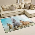 thumbnail image 1 of FREEAM Animal Horse Non Slip Area Rug for Living Dinning Room Bedroom Kitchen, 3' x 5'(39 x 60 Inch), Running Horse Nursery Rug Floor Carpet Yoga Mat, 1 of 6