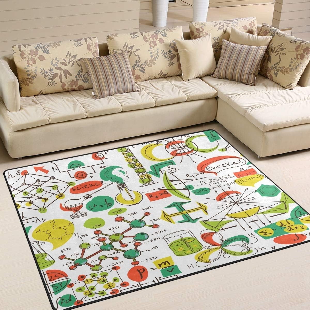 FREEAM Educational Chemical Back to School Science Area Rug Mat for ...