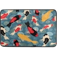 thumbnail image 1 of FREEAM Floral Ukiyoe Fish Doormats Bathroom Floor Mat Lightweight Non-Slip Area Rugs Entrance Front Door Rug for Outdoor Garden Kitchen Bedroom 23.6" x 15.7", 1 of 7