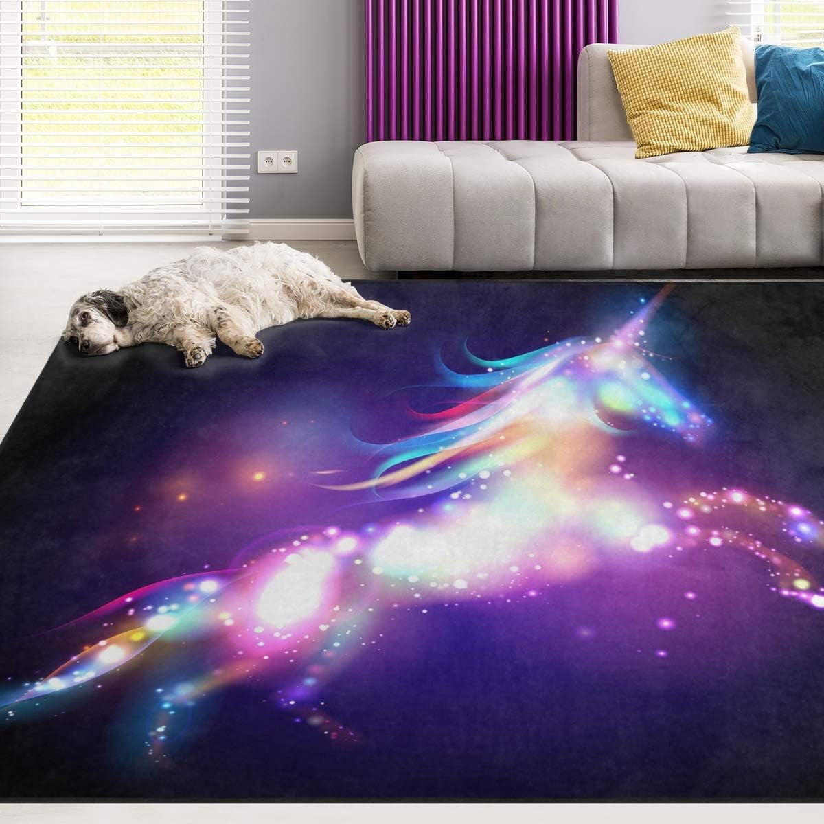 3D Beam Unicorn 90 Non Slip Rug Mat main image 1