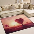 thumbnail image 1 of FREEAM Heart Love Tree Non Slip Area Rug for Living Dinning Room Bedroom Kitchen, 4' x 5'(48 x 63 Inch), Valentines Nursery Rug Floor Carpet Yoga Mat, 1 of 6