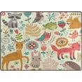 thumbnail image 1 of FREEAM Kids Nursery Area Rugs Soft Foam Forest Animals Plants Owls Fox Deer Non Slip Play Mats for Kids Boys Girls Playing Room Living Room 80x58 inch, 1 of 6