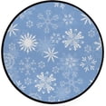 thumbnail image 1 of FREEAM Kids Round Nursery Area Rug 3 ft Snowflakes Winter Christmas Non Slip Play Mats for Kids Boys Girls Playing Room Living Room, 1 of 6