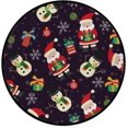 thumbnail image 1 of FREEAM Kids Round Nursery Area Rug 5 ft Xmas Santa Claus with Gift Non Slip Play Mats for Kids Boys Girls Playing Room Living Room, 1 of 6