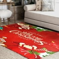 thumbnail image 1 of FREEAM Merry Christmas Cake Bell Gift Area Rug Mat for Living Dining Dorm Room Bedroom Home Decorative 7'x5', 1 of 6