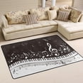 thumbnail image 1 of FREEAM Music Area Rug 4'x6', Abstract Piano Keys Musical Notes Polyester Area Rug Mat for Living Dining Dorm Room Bedroom Home Decorative, 1 of 5