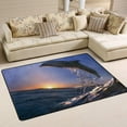 thumbnail image 1 of FREEAM Ocean Dolphin Non Slip Area Rug for Living Dinning Room Bedroom Kitchen, 2' x 3'(24 x 36 Inch / 60 x 90 cm), Jumping Dolphin Nursery Rug Floor Carpet, 1 of 6
