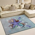 thumbnail image 1 of FREEAM Ocean Starfish Non Slip Area Rug for Living Dinning Room Bedroom Kitchen, 4' x 5'(48 x 63 Inch), Starfish Nursery Rug Floor Carpet Yoga Mat, 1 of 6