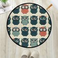 thumbnail image 1 of FREEAM Owl Anti Fatigue Round Area Rug, Owl Non Slip Absorbent Comfort Round Rug Floor Carpet for Entryway Living Room Bedroom Sofa Home Decor, 3' in Diameter, 1 of 7