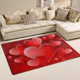 thumbnail image 1 of FREEAM Romantic Valentine's Day Area Rug 1.7'x2.6', Red Love Heart Polyester Area Rug Mat for Living Dining Dorm Room Bedroom Home Decorative, 1 of 6