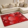 thumbnail image 1 of FREEAM Romantic Valentine's Day Area Rug 4'x6', Red Love Heart Polyester Area Rug Mat for Living Dining Dorm Room Bedroom Home Decorative, 1 of 6