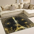 thumbnail image 1 of FREEAM Shiny Paris Eiffel Tower France Area Rug Mat for Living Dining Dorm Room Bedroom Home Decorative 5'3"x4', 1 of 6