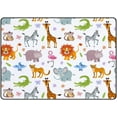 thumbnail image 1 of FREEAM Soft Foam Nursery Area Rugs Funny Baby Savanna Animals Elephant Non Slip Play Mats for Kids Boys Girls Playing Room Living Room80x58 inch, 1 of 6