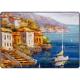 thumbnail image 1 of FREEAM Soft Foam Nursery Area Rugs Oil Painting Harbor View Greece Non Slip Play Mats for Kids Boys Girls Playing Room Living Room60x39 inch, 1 of 6