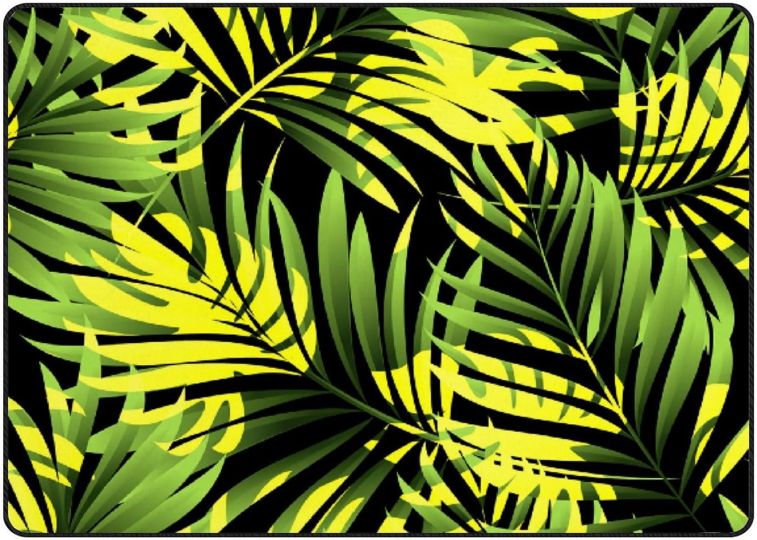 FREEAM Soft Foam Nursery Area Rugs Tropical Palm Leaves Jungle Leaves ...