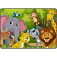 thumbnail image 1 of FREEAM Soft Kids Rug Group of Jungle Animals Area Rug Children Non Skid Animal Area Rug for Playroom & Nursery - 60x39 inch, 1 of 6