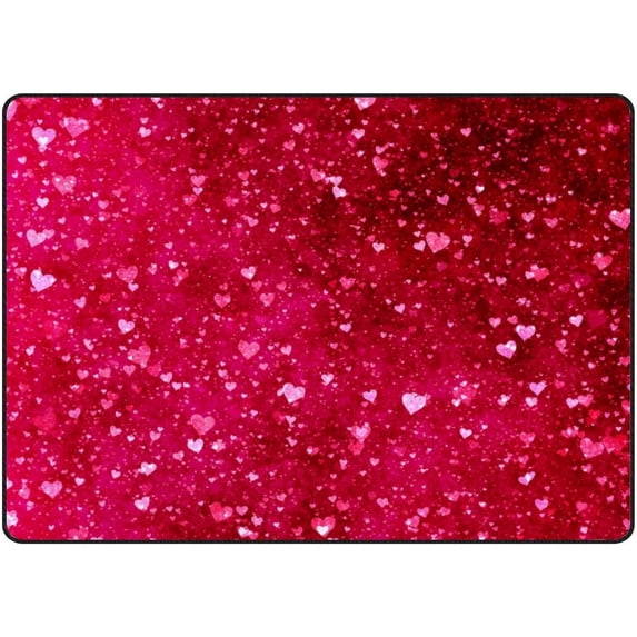 FREEAM Soft Rug Large Area Rugs, Red Texture Pattern Comfortable Indoor Carpet, Baby Play Mat for Living Room Bedroom Nursery Home Decor Floor Mat 63x48inch
