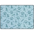 thumbnail image 1 of FREEAM Soft Rug Large Area Rugs, Teal Dog Paw Prints Comfortable Indoor Carpet, Baby Play Mat for Living Room Bedroom Nursery Home Decor Floor Mat 63x48inch, 1 of 6