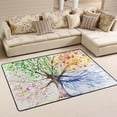 thumbnail image 1 of FREEAM Tree Art Area Rug 4'x6', Tree of Life Polyester Area Rug Mat for Living Dining Dorm Room Bedroom Home Decorative, 1 of 5