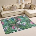 thumbnail image 1 of FREEAM Tropical Floral Non Slip Area Rug for Living Dinning Room Bedroom Kitchen, 4' x 6'(48 x 72 Inch), Palm Tree Nursery Rug Floor Carpet Yoga Mat, 1 of 6