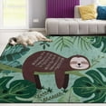 thumbnail image 1 of FREEAM Tropical Sloth Non Slip Area Rug for Living Dinning Room Bedroom Kitchen, (20 x 31 Inch), Palm Leaf Sloth Nursery Rug Floor Carpet Yoga Mat, 1 of 7