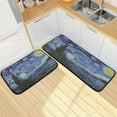 thumbnail image 1 of FREEAM Van Gogh Starry Sky Oil Painting 2 Piece Kitchen Rug Floor Mat Set Runner Rugs Non-Slip for Kitchen Laundry Office 20" x 28" + 20" x 48", 1 of 7