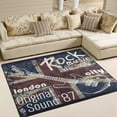 thumbnail image 1 of FREEAM Vintage Union Jack Guitar Music Stylish Area Rug Mat for Living Dining Dorm Room Bedroom Home Decorative 80"x58", 1 of 6