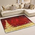 thumbnail image 1 of FREEAM Winter Holiday Area Rug 4'x6', Shining Christmas Tree Polyester Area Rug Mat for Living Dining Dorm Room Bedroom Home Decorative, 1 of 5