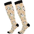 thumbnail image 1 of FREEAMG 1 Pairs Cute Panda Compression Socks for Women Men Knee High Stocking for Running,Athletic,Medical, 1 of 7
