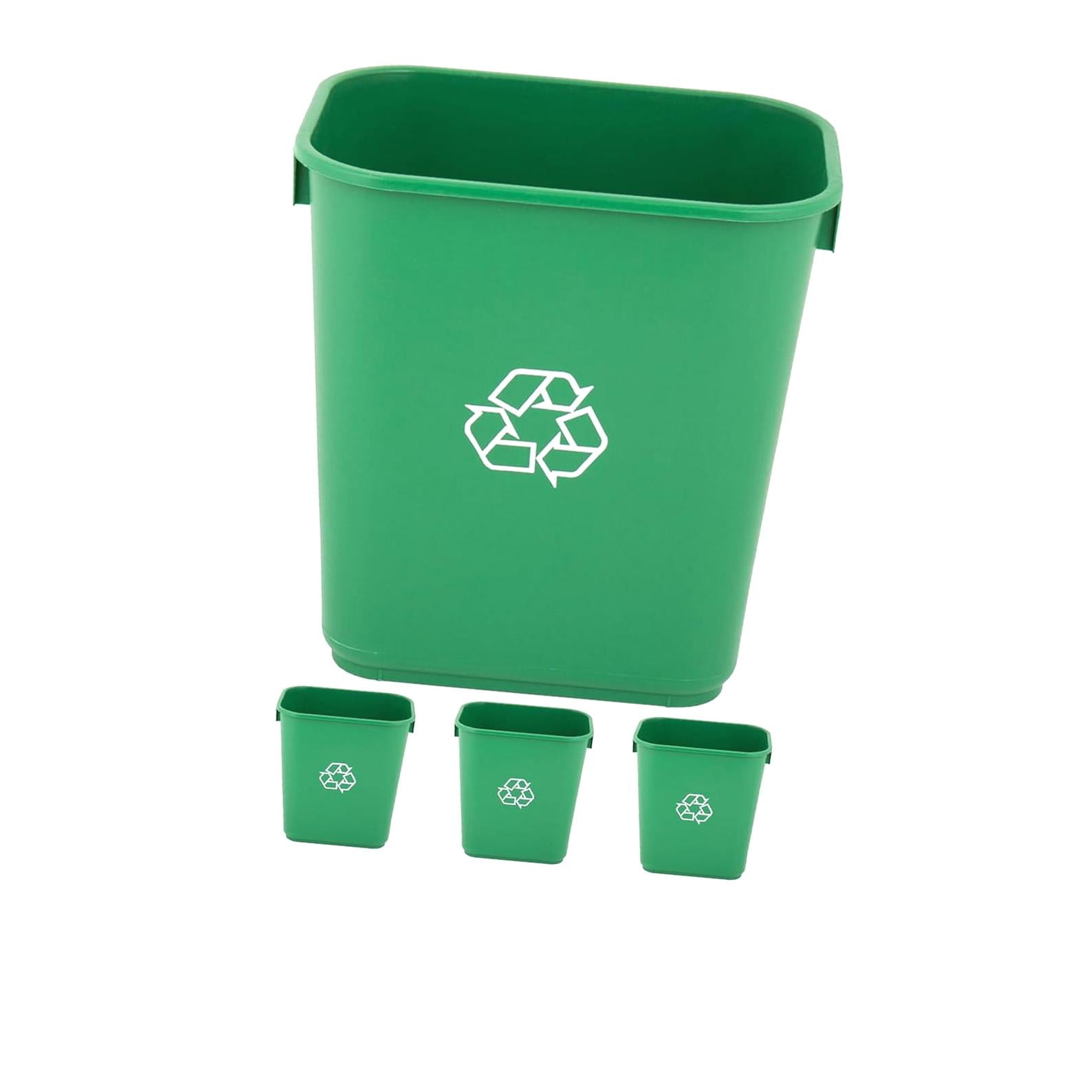 FREEAMG 10 Gallon Black Rectangular Waste Container for Restaurants ...