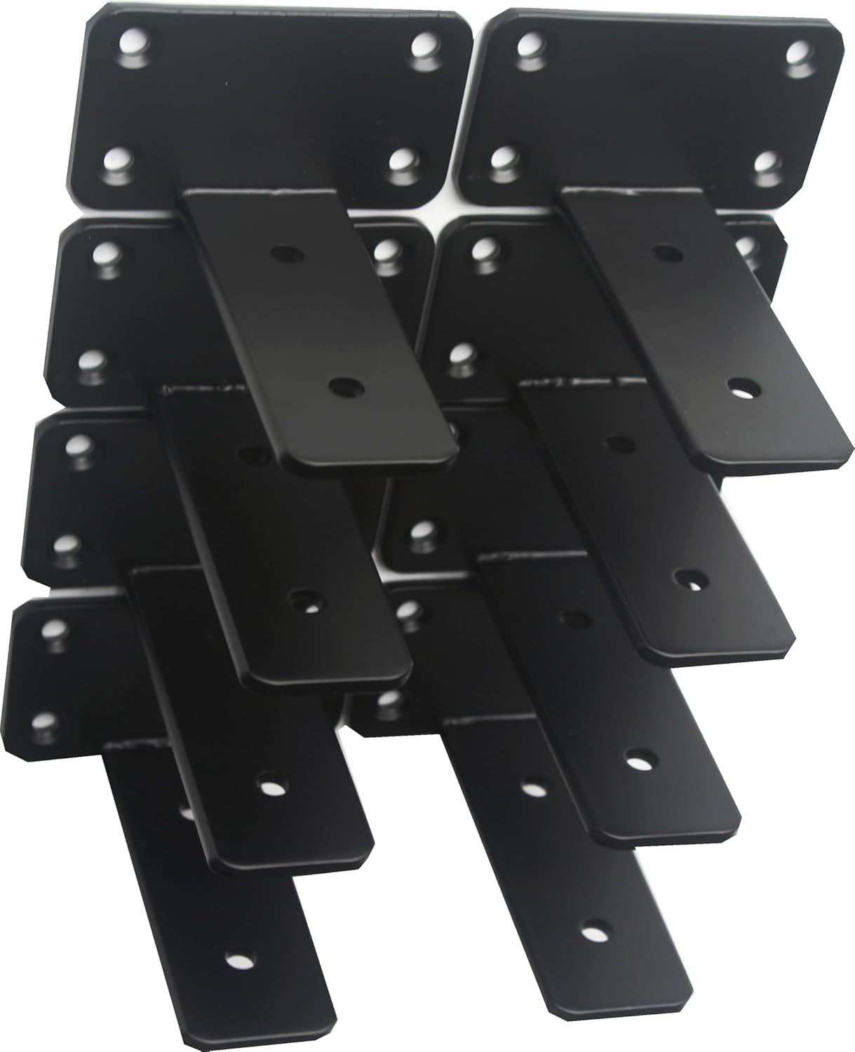 FREEAMG 10 Pack - 4 inch Black Hidden L Shelf Bracket (1/5 Inch Thicked ...
