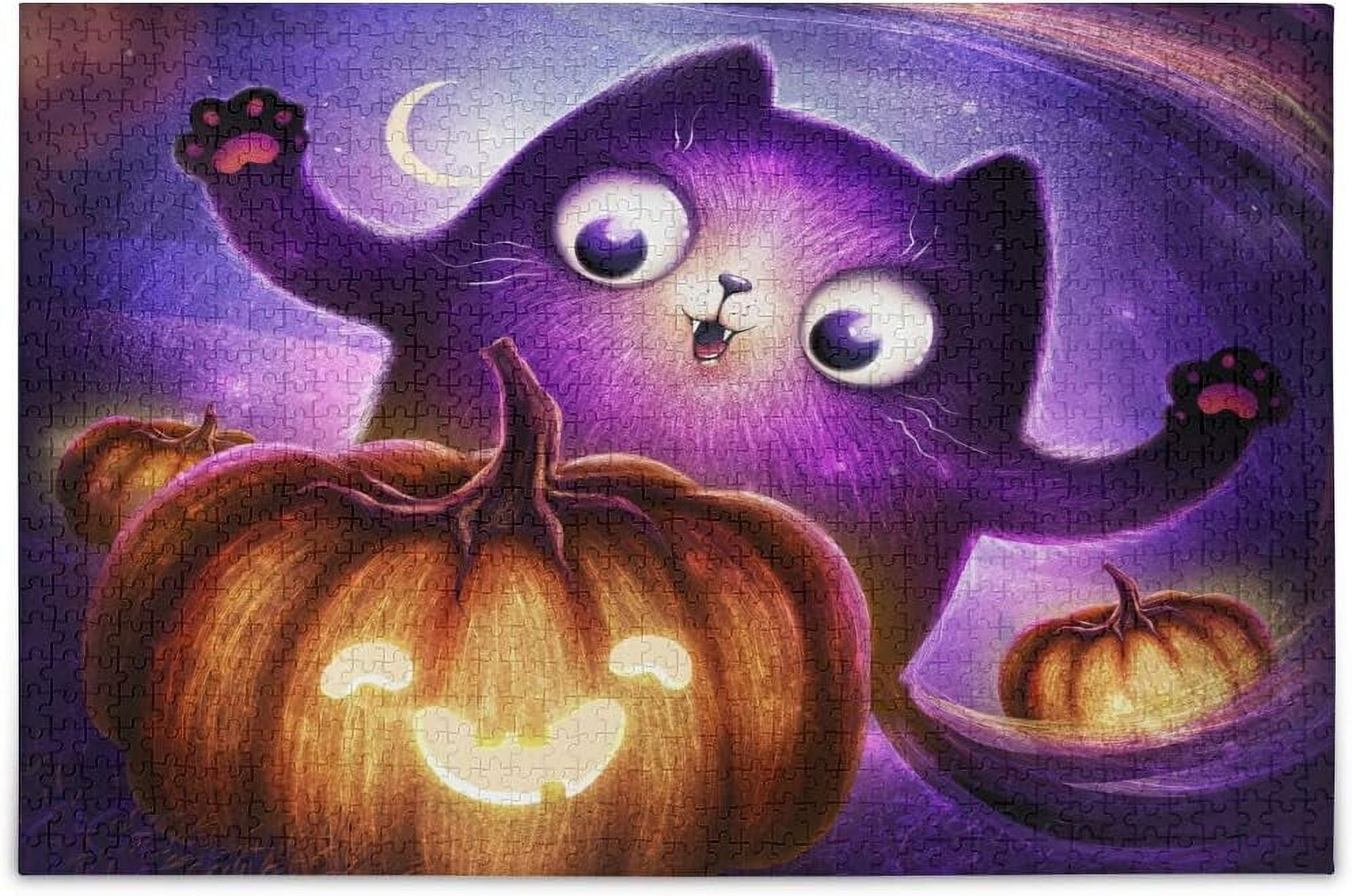 FREEAMG 1000 Piece Jigsaw Puzzle for Adults Kids, Happy Cat with ...