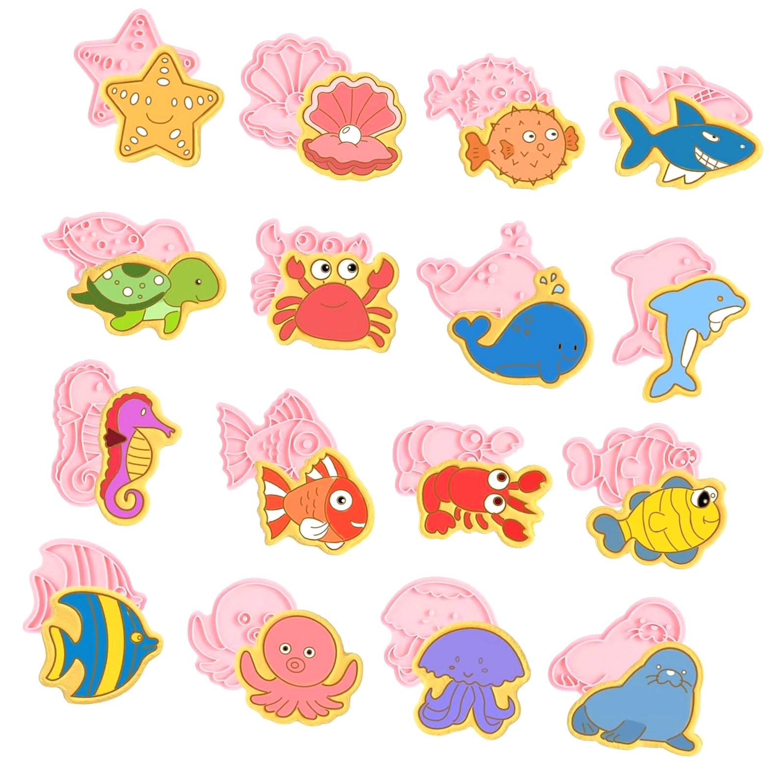FREEAMG 16 Pcs Farm Animal Cookie with Plunger Set, Farm Animal theme ...
