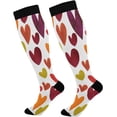 thumbnail image 1 of FREEAMG 1Pair Fashion Print Compression Socks for Women Men,Knee High Stockings for Athletic Sports,Running,Travel, 1 of 7