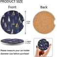 thumbnail image 1 of FREEAMG 2 Pack Cartoon Sailboat Car Cup Holder Coaster Anti Slip Car Coasters Drink Coaster Cute Auto Interior Accessories for Women & Men 2.5", 1 of 6