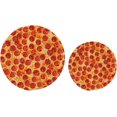 thumbnail image 1 of FREEAMG 2 Pack Lifelike Pizza Pepperoni Round Cotton Woven Pot Holders Trivets Set, 7 and 9 inch Diameter,Heat Resistant Pad Mat for Kitchen Decor Cooking Supplies, 1 of 5