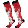 thumbnail image 1 of FREEAMG 2 Pair Lovely Love Heart Compression Socks for Women Men,Knee High Stockings for Athletic Sports,Running,Travel, 1 of 7