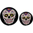 thumbnail image 1 of FREEAMG 2 Pcs Mexican Sugar Skull Round Cotton Woven Pot Holders Trivets Set, Heat Resistant Pad Mat for Kitchen Decor Cup Kettle Cooking Supplies(7 and 9 inch), 1 of 5