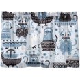 thumbnail image 1 of FREEAMG 24 Inch Length Kitchen Curtains Vikings Ship 2 Panels Half Window Sheer Curtains Rod Pocket Farmhouse Short Drapes for Bathroom Cafe Basement, 1 of 5