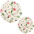 thumbnail image 1 of FREEAMG 2PCS Trivets Set Pink Rose & Leaves Heat Resistant Table Potholder Round Pot Holders Trivet Mat for Kitchen Counter Hot Pots and Pans, 1 of 7