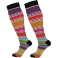 thumbnail image 1 of FREEAMG 2Pair Mexican Style Compression Socks for Women Men,Knee High Stockings for Athletic Sports,Running,Travel, 1 of 7
