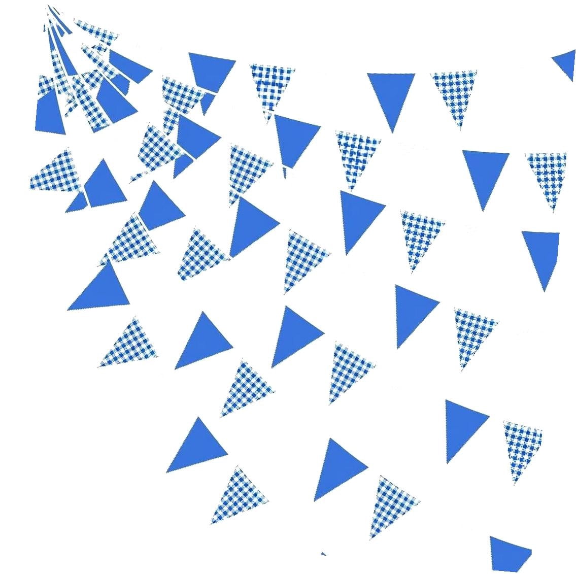 FREEAMG 32Ft Deep Blue Party Decorations Checkered White Triangle Flag ...
