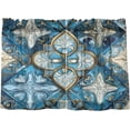 thumbnail image 1 of FREEAMG 36 Inch Length Kitchen Curtains Ornamental Pattern 2 Panels Half Window Sheer Curtains Rod Pocket Farmhouse Short Drapes for Bathroom Cafe Basement, 1 of 7