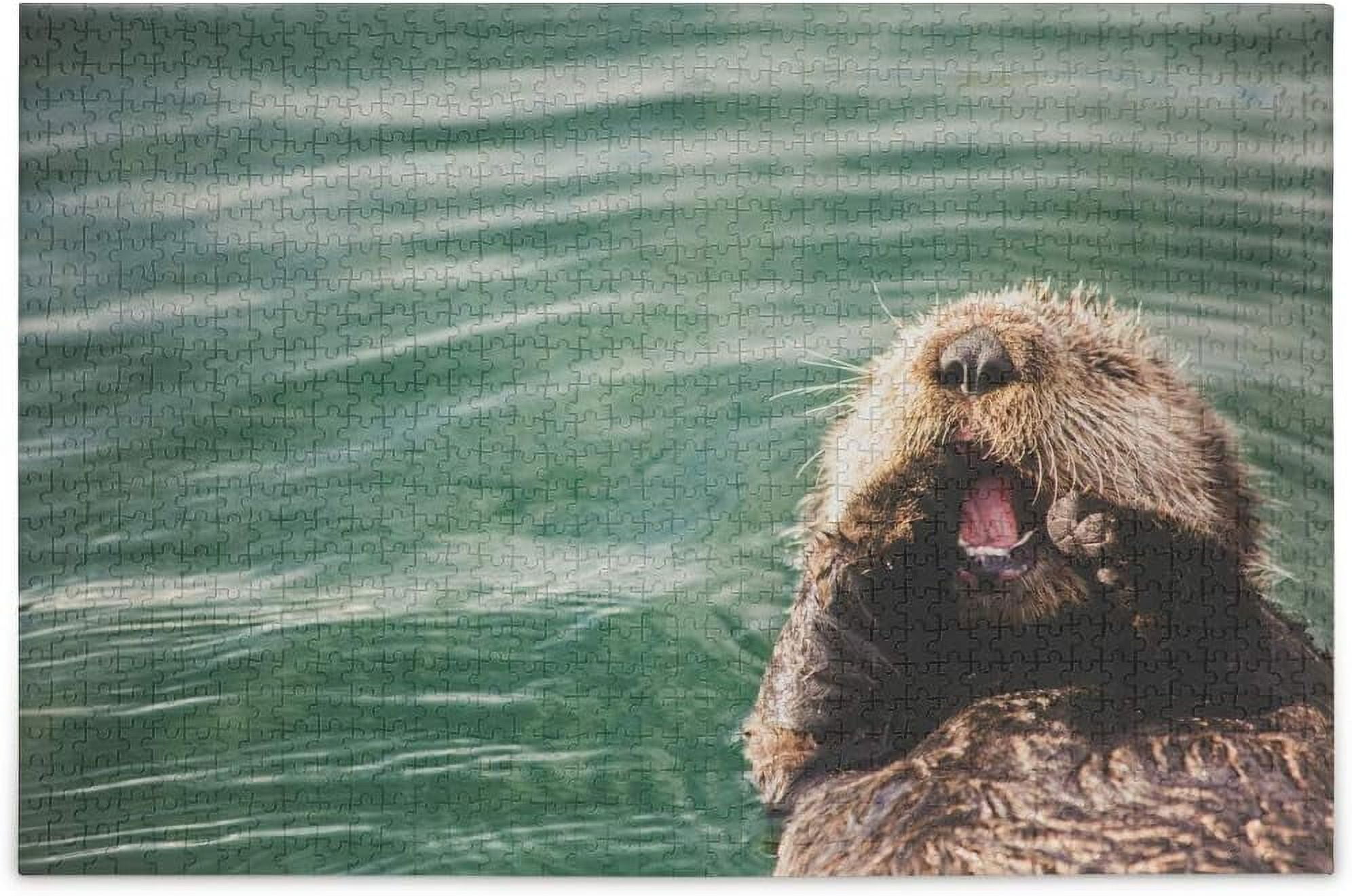 Ravensburger Sweet Little Otter 500-Piece Jigsaw Puzzle - 49cm X 36cm, Linen Finish, Made From Recycled Cardboard