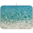 thumbnail image 1 of FREEAMG Aqua Ocean Dish Drying Mat Coffee Maker Mat Microfiber Absorbent Drying Pad Heat Resistant Coffee Bar Protector Summer Present 18"× 24", 1 of 6