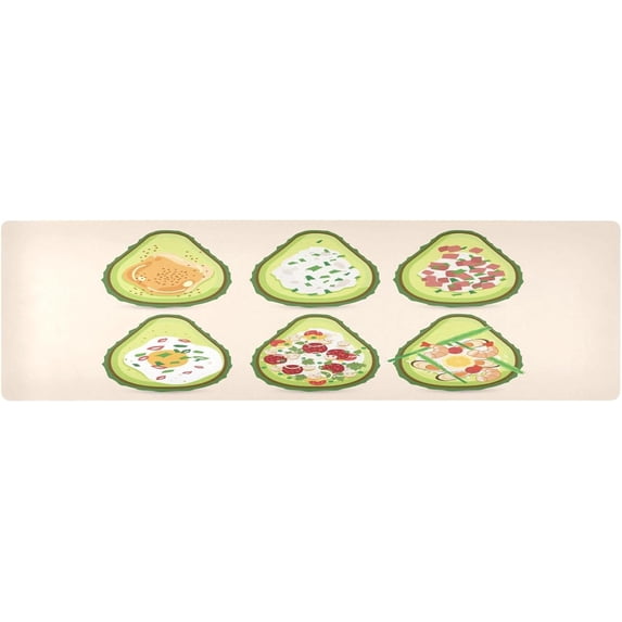 FREEAMG Avocado Food Recipes Cute Pot Holders Durability Trivets for Hot Pots and Pans Waterproof Fruits Table Runner Versatility Trivet Mats Table Mats