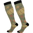 thumbnail image 1 of FREEAMG Banana Pattern Compression Socks for Women and Men, 1 Pair, 1 of 7