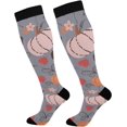 thumbnail image 1 of FREEAMG Banana Pattern Compression Socks for Women and Men, 1 Pair, 1 of 7